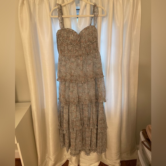 ASTR blue floral maxi dress-NWT - Picture 2 of 6